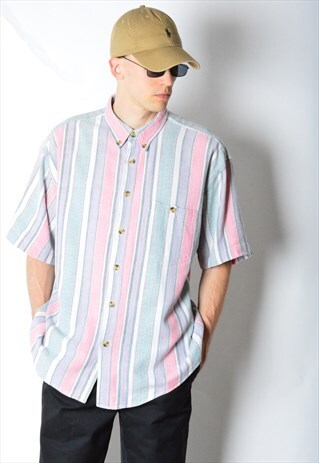 VINTAGE 90S PASTEL STRIPED SHIRT