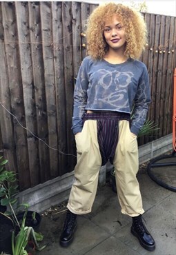 Chino alternative punk drop crotch baggy trousers 