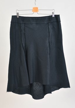 Vintage 00s linen skirt in black