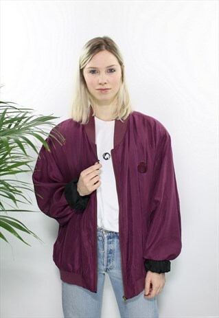 VINTAGE SILK BOMBER JACKET