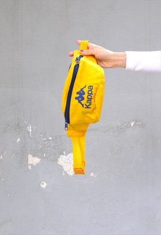 VINTAGE 90S KAPPA BUM BAG IN YELLOW