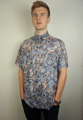 PURE SILK PATTERNED SHIRT