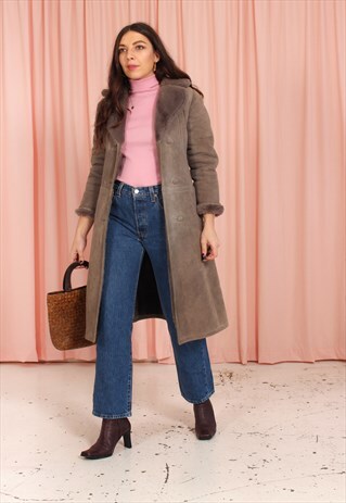 VINTAGE 70S SHEARLING JACKET IN BROWN