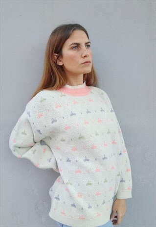VINTAGE 80S PASTEL JUMPER