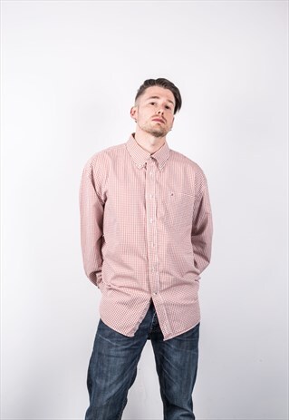 TOMMY HILFIGER VINTAGE 1990S BROWN CHECKED SHIRT