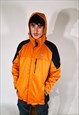 VINTAGE SIZE L THE NORTH FACE WINDSTOPPER COAT IN ORANGE