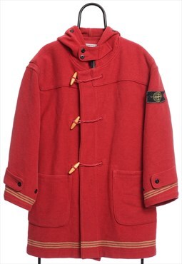 Vintage Stone Island Red Wool Duffle Coat