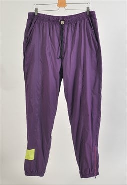 Vintage 90s shell joggers in purple 