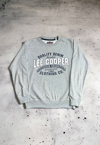 VINTAGE GREY LEE COOPER SPELL OUT SWEATSHIRT 