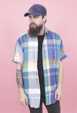 VINTAGE NAUTICA CHECK SHIRT /R10145
