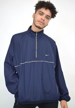 VINTAGE 90S NIKE NAVY 3/4 ZIP JACKET