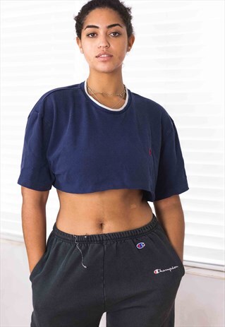 VINTAGE POLO RALPH LAUREN REWORKED CROP TOP LOGO 90S X 5.2