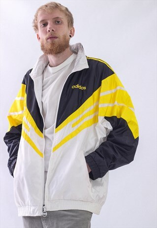 VINTAGE MENS ADIDAS LOGO WINDBREAKER TEAM SOCCER JACKET