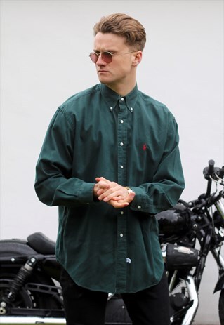 RALPH LAUREN USA EMERALD GREEN VINTAGE SHIRT
