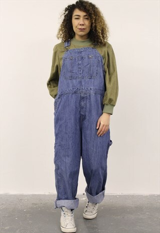 VINTAGE BLUE DENIM DUNGAREES