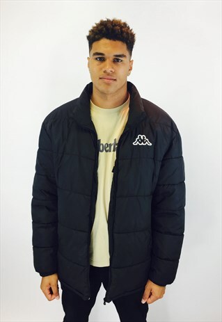 BLACK KAPPA PUFFER COAT