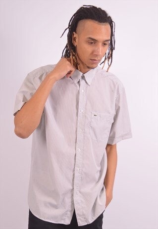 VINTAGE LACOSTE SHIRT STRIPES GREY