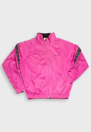PINK CHAMPION STRIPED TRACK-TOP