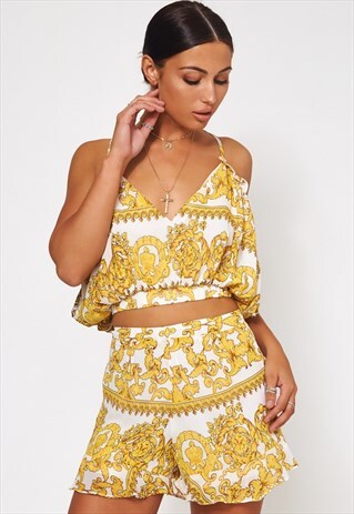 FIRENZA WHITE & GOLD BAROQUE CO-ORD