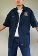 VINTAGE 90S DICKIES WORKWEAR SHIRT IN NAVY