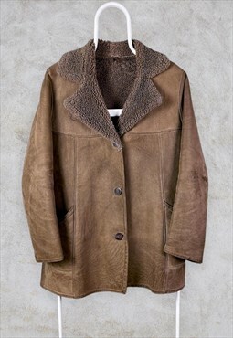 Vintage Lakeland Brown Sheepskin Coat Genuine Made England