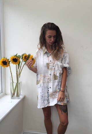 CRAZY PATTERN OVERSIZED RETRO VINTAGE UNISEX FESTIVAL SHIRT