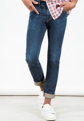 VINTAGE 80S LEVI'S SKINNY JEANS DARK WASH / 0214