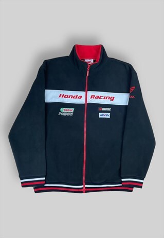 Honda Racing Fleece Zip Up Jacket in Black