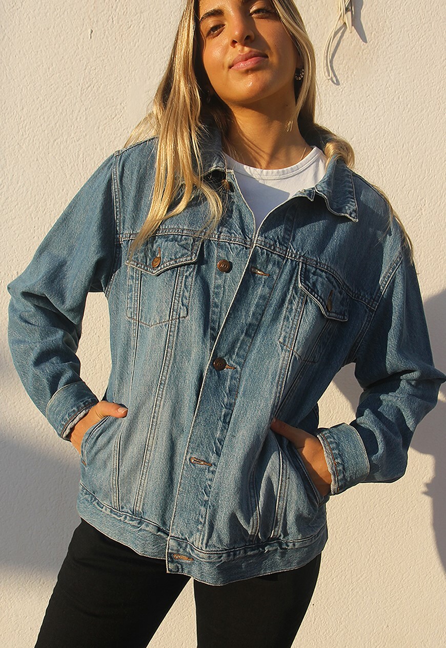 A blue cheap jean jacket