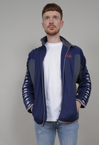 VINTAGE 90'S KAPPA BLUE SPORTS TRACKSUIT JACKET