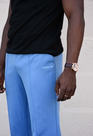 SKY BLUE NYLON TRACK SUIT BOTTOMS
