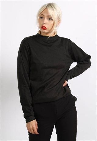 VINTAGE 90'S OVERSIZE BASICS SWEATSHIRT BLACK