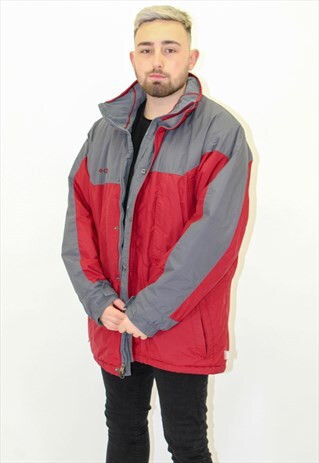 VINTAGE COLUMBIA COAT IN RED LARGE