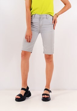 Vintage LEVI'S Hemmed Skinny Denim Bermuda Shorts W30 BV1707