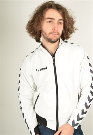 VINTAGE HUMMEL TRACK JACKET WHITE