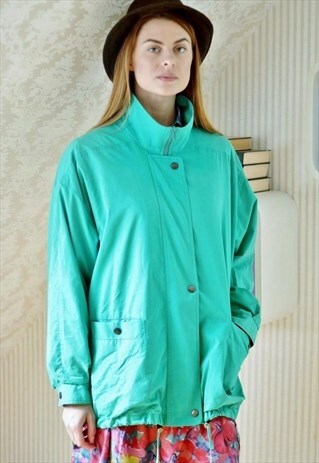 GREEN VINTAGE BOMBER JACKET