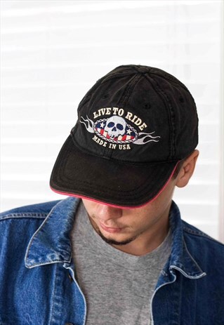 VINTAGE RACING CAP BIKER LOGO 90S ONE SIZE 2.9