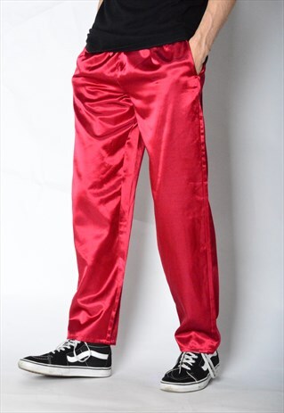 VINTAGE 90S RED PYJAMAS PANTS