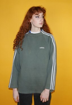 Vintage 90s Adidas Spellout Jumper / Sweatshirt