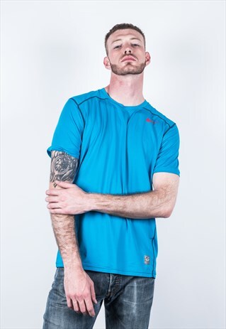 NIKE VINTAGE 1990S BLUE SPORTS T-SHIRT