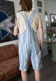 VINTAGE BENETTON STRIPED CROPPED DENIM JUMPSUIT