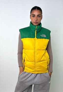 Yellow 90s The North Face 700 Series Puffer Coat Gilet