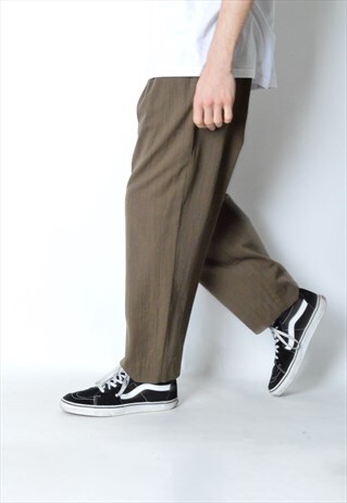 VINTAGE 90S BROWN STRIPED PANTS