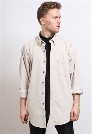 VINTAGE CORDUROY SHIRT CREAM