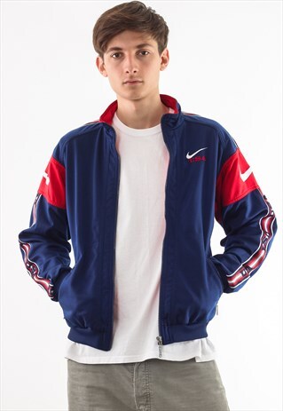 VINTAGE NIKE USA TRACKSUIT 90S BLUE RED