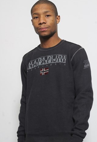 VINTAGE NAPAPIJRI LOGO SWEATSHIRT BLUE