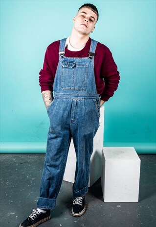 VINTAGE DUNGAREES IN BLUE DENIM