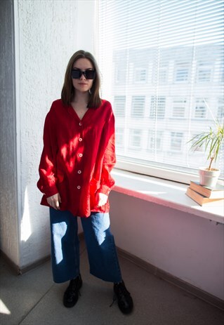 VINTAGE 80'S RED TEXTURED JACKET