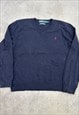 VINTAGE POLO RALPH LAUREN KNITTED JUMPER LOGO SWEATER