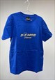  Blue Logo Graphic Heavy Cotton t shirt tee Unisex  